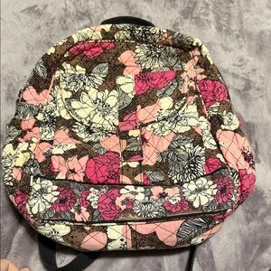Vera Bradley Floral Backpack in Pink and Brown